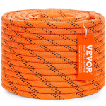 VEVOR Dviguba pintos poliesterio laipiojimo virvė 1 cm x 36.6 m, 48 gijų, 17.79 kN tempimo stipris, su termi&scaron;kai užsandarintais galais