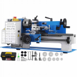 VEVOR 180x300 mm mini metalo staklė, 400W, 50&ndash;2250 RPM, kintamas greitis, automatinė eiga, 3-žnyplių griebtuvas, metalui ir medienai