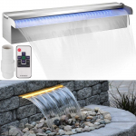 VEVOR 45x11,4x7,9 cm nerūdijančio plieno baseino fontanas su 18 spalvų LED juosta baseinams ir tvenkiniams