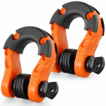 VEVOR 3/4" D formos kilpos, 2 vnt., 8T talpa, plienas, su 22mm kai&scaron;čiu, izoliatoriai, poveržlės &ndash; visureigių tempimui, oranžinės