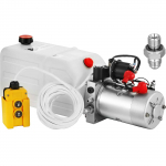 VEVOR 12V vienpusio veikimo hidraulinė pompa su 7L talpa, 3200 PSI, su nuotolinio valdymo pultu priekaboms ir keltuvams