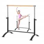 VEVOR reguliuojamas laisvai stovintis baleto stovas, ne&scaron;iojamas plieninis &scaron;okių stovas su medžio ra&scaron;tu, 71&ndash;112 cm, namams, studijai ir Pilates