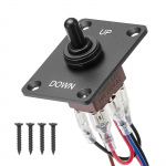 VEVOR 6-Pin Momentinis DPDT Jungiklis (ON)-OFF-(ON) 12V/30A 250V/15A su Skydeliu ir Vandeniui Atspariu Dangteliu Automobiliams/Laivoms/Įrangai