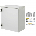 VEVOR 60x60x30 cm IP65 atsparus vandeniui elektros skydas, UL NEMA 4 plieninė jungčių dėžė su vyrių durelėmis vidaus/lauko naudojimui