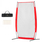 VEVOR 213x122 cm I-formos beisbolo ir softbolo saugos tinklas su krep&scaron;iu &ndash; ne&scaron;iojamas metikų apsaugos tinklas treniruotėms