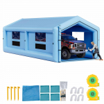 VEVOR pripučiama dažymo kabina 12x5x4 m su 950W+1100W pūtikliais, oro filtru, trikampiu stogu, automobiliams ir baldams