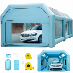 VEVOR Pripučiamas Automobilių Dažymo Stendas 7.92x4.57x3.05m su Oro Filtru ir 2 Pūtikliais &ndash; Ne&scaron;iojama Dažymo Palapinė Garažas
