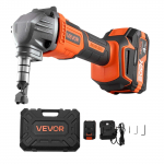VEVOR belaidis metalo pjaustytuvas su 20V 4000mAh baterija, 2200 RPM be&scaron;epetėliu varikliu, pjauna plieną ir aliuminį iki 2,5mm, su dėklu
