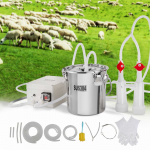 VEVOR elektrinė ožkų melžimo ma&scaron;ina, 3L nerūdijančio plieno kibiras, ne&scaron;iojamas vakuuminis pulsacinis melžtuvas su silikoniniais puodeliais