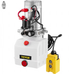 VEVOR 3,8L 12V vienpusis hidraulinis siurblys su pulteli priekaboms, keltuvams, kranams - 2 GPM, 220 bar