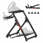 VEVOR reguliuojamas sulankstomas lenktynių vairo stovas Logitech/Thrustmaster simuliatoriams, be pedalų