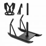 VEVOR plieninės svorio rogės su diržu, tinka 25/51 mm diskais, 125 kg apkrova, jėgos ir greičio treniruotėms, juodos
