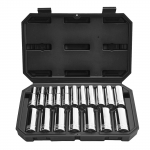VEVOR 18 dalių metrinių galvu rinkinys, 12,7 mm pavara, 10&ndash;27 mm, CR-V plienas, chromuotas, su dėklu, automobilių bei remonto darbams