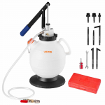 VEVOR 7,5 l rankinis transmisijos alyvos siurblys su 8 ATF adapteriais, 120 cm žarna ir skaidriu HDPE baku automobiliams