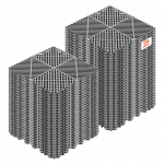 VEVOR tarpusavyje sujungiami drenažo kilimėliai 310x310 mm, neslystančios PP garažo ir du&scaron;o grindų plytelės, pilkos, 55 vnt.