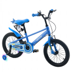 VEVOR 16 colių vaikų dviratis su papildomais ratukais, mėlynas BMX stilius, reguliuojamas balnelis ir vairas, dvigubi stabdžiai, plieno rėmas, 4&ndash;7 m.