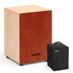 VEVOR Beržo Cajon Dėžės Būgnas 305x305x430mm su Reguliuojamomis Gitaros Stygomis ir Krep&scaron;iu &ndash; Perkusijos Instrumentas Visiems Lygiams