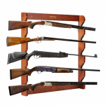 VEVOR medinių ginklų sieninis stovas 5 &scaron;autuvams/lygiavamzdžiams, 132 kg talpa, mink&scaron;tas pamink&scaron;tinimas, užrakinamas skyrius