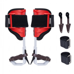 VEVOR medžių laipiojimo spyglių rinkinys, aliuminis, auk&scaron;tis 37&ndash;53 cm, 160 kg apkrova, su dirželiais ir apsaugomis, raudonas