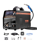 VEVOR 160A 4-in-1 MIG suvirinimo aparatas su LCD, Dujinis/Be dujų MIG, MMA ir Lift TIG, IGBT keitiklis, 5kg vielos talpa