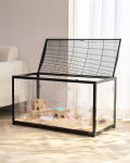 VEVOR permatomas žiurkėno narvas, 96&times;47&times;55 cm, 360&deg; vaizdas, vėdinamas, su priekiniu durimis, žiurkėnams, pelėms, žiurkėms, jūrų kiaulytėms