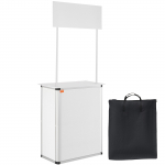 VEVOR Ne&scaron;iojamas Parodų Podiumas su Sulankstomu Dizainu, Saugykla ir Krep&scaron;iu, 78.5&times;38&times;181.5 cm Stendas
