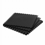 VEVOR sujungiamos PVC garažo grindų plytelės 8 vnt., 513x513x5 mm, neslystančios, atsparios, juodos, 2,1 m&sup2;