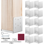 VEVOR 150x140 mm nerūdijančio plieno reguliuojami stulpų pagrindai, 10 vnt., 6x6 cm kolonoms, terasoms ir turėklams