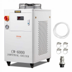 VEVOR CW6000 pramoninis vandens au&scaron;intuvas 1500W, 15L talpa, 65 L/min srautas, 3.2kW au&scaron;inimas CO₂ lazerinėms staklėms