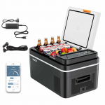 VEVOR 22L ne&scaron;iojamas automobilinis &scaron;aldytuvas su programėle, 12/24V DC ir 100&ndash;240V AC, kompresorinis &scaron;aldiklis -20&deg;C iki 20&deg;C, stovyklavimui