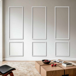 VEVOR 3 dalių sienų apdailos komplektas, dažomi polistireno skydai, lengvas montavimas, atsparūs vandeniui, balta (61x137 + 61x61 cm)