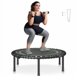 VEVOR Sulankstomas 102 cm Fitneso Mini Batutas Suaugusiems, Tylus Naudojimas Viduje, 150 kg Apkrova, Lengvas Sandėliavimas