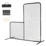 VEVOR 213x213 cm L formos beisbolo/softbolo apsauginis tinklas, sunki metimo apsauga su krep&scaron;iu ir tvirtinimais