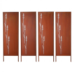 VEVOR metalinė privatumo uždanga 50 x 160 cm, laisvai pastatomas sodo skyrimo skydas su 20 cm kuolais, vintažinis plieninis aptvaras
