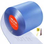 VEVOR Skaidri PVC Juostiniai Užuolaidų Rulonai 30.8m x 30.5cm &ndash; &Scaron;ilumą Izoliuojanti Durų Juosta &Scaron;aldytuvams, Sandėliams, Garažams