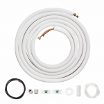 VEVOR 7620mm Mini Split oro kondicionieriaus varinių vamzdžių rinkinys su 6.4mm ir 9.5mm vamzdžiais, triguba izoliacija ir priedais