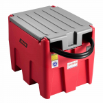 VEVOR 220L ne&scaron;iojamas degalų bakas, dyzelinui/benzinui, 12V siurblys, 38L/min srautas, žarna ir antgalis, užrakinamas - Raudonas
