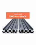 VEVOR 4vnt 1000mm 2040 T formos aliuminio profilis, anoduota linijinė kreipiančioji CNC, 3D spausdintuvui, lazeriui, DIY - Juoda