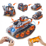 VEVOR 5-in-1 554 dalių STEM nuotolinio valdymo konstruktorius &ndash; automobilis, robotas, tankas, sniego valytuvas, Rubiko kubas &ndash; vaikams nuo 6 metų