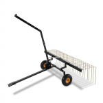 VEVOR 152 cm velkamas vejos aeratorius su 24 plieniniais dantimis, ATV arba vejapjovei, su pakėlimo rankena žolei ir lapams