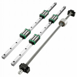 VEVOR CNC Linijinės Kreipiančiosios: 2x HGR20 1000mm Bėgiai, RM1605 Varžtas su BF12/BK12 Laikikliais CNC Staklėms