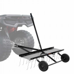 VEVOR 122 cm velkamas vejos aeratorius su 24 plieniniais dantimis, grėblys ATV ar vejapjovei, sodo įrankis su pakėlimo rankena