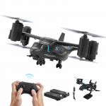 VEVOR 2.4GHz 4-kanalų RC sraigtasparnis su giroskopu, LED &scaron;viesomis, vieno mygtuko pakilimu, vaikams nuo 8 m., 60m veikimo atstumas