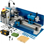 VEVOR Mini metalo tekinimo staklės 180x350 mm, 550W stalinės CNC tekinimo staklės su 3-žandų griebtuvu, skaitmeniniu ekranu, įrankių dėžei