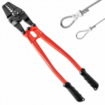 VEVOR 61cm Rankinis Spaudiklis su 5 Įtvarais 1.6&ndash;4.8mm Varinėms/Aliuminėms Movoms, Ilga Rankena Lynų Spaudimo ir Pjovimo Įrankis
