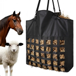 VEVOR lėto &scaron;ėrimo &scaron;ienas mai&scaron;as žirgams, 55x18.5x64 cm, 46x46 mm tinklelis, patvarus nailonas su PVC danga, reguliuojamos dirželiai ir kabliukai