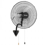 VEVOR 500 mm sieninis ventiliatorius su osciliacija, 3 greičiai, galingas pramoninis au&scaron;intuvas dirbtuvėms, sandėliams, garažams, sporto salėms, juodas
