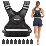 VEVOR reguliuojama svorio liemenė 18,3 kg, X formos su 8 mai&scaron;eliais, at&scaron;vaitais, neopreninė, vyrams ir moterims bėgimui ir jėgos treniruotėms