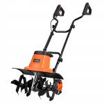 VEVOR 1500W elektrinis kultivatorius, 45 cm darbinis plotis, 22 cm gylis, 24 plieniniai peiliai, sulankstoma rankena, sodui ir vejai