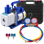 VEVOR HVAC vakuuminis siurblys 283 L/min 246W su 3 vožtuvų kolektoriumi AC &scaron;aldymo sistemų priežiūrai